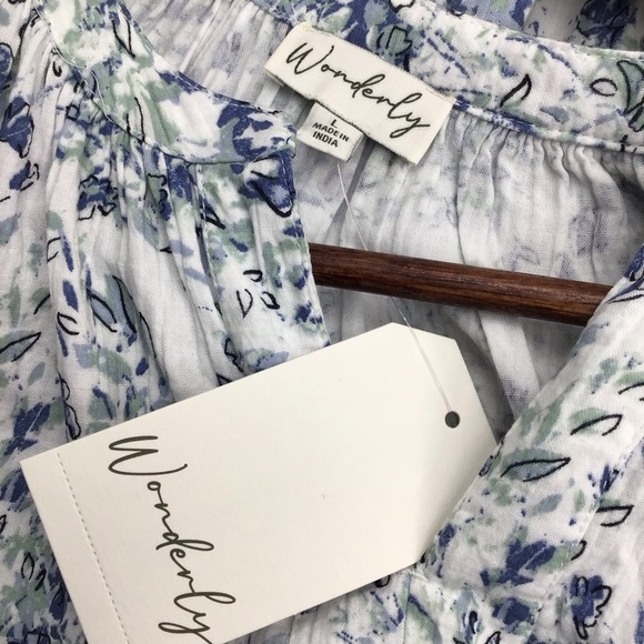 Wonderly Blue and White Floral Midi Dress - Picture 6 of 8